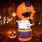 6Ft Tall Halloween Ghost Pumpkin Inflatable Hot Air Balloon Decor W/ Led Lights